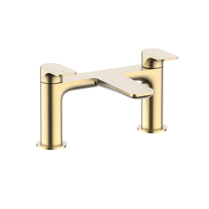 Product Cut out image of the Crosswater Fuse Brushed Brass Bath Filler